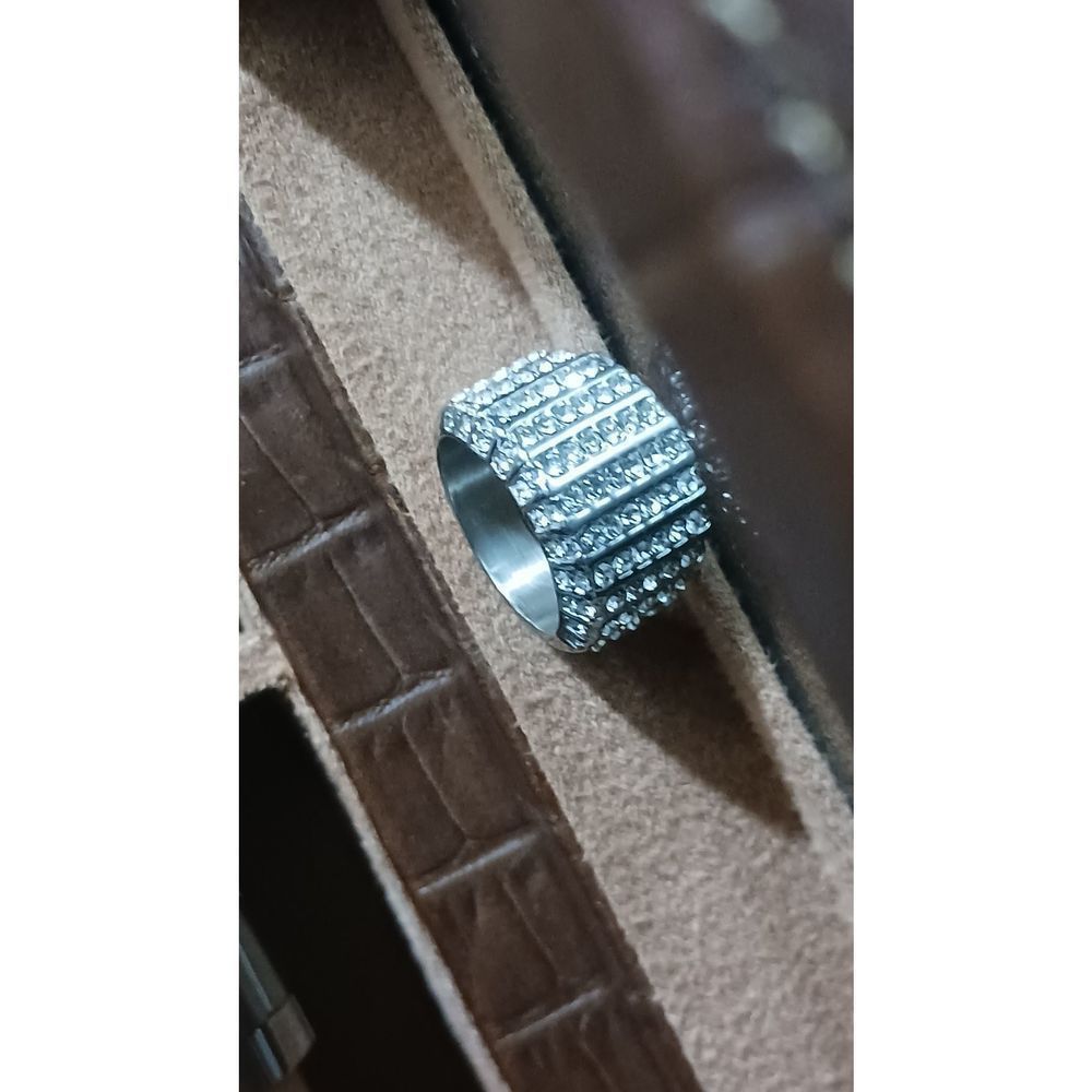 Silver tone CZ flashy ring 🌵